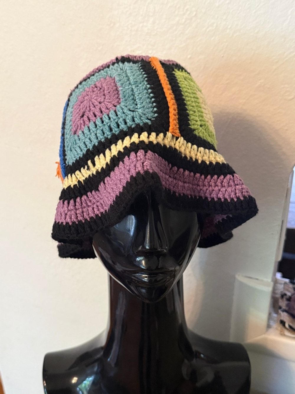 Granny Square Crochet Bucket Hat